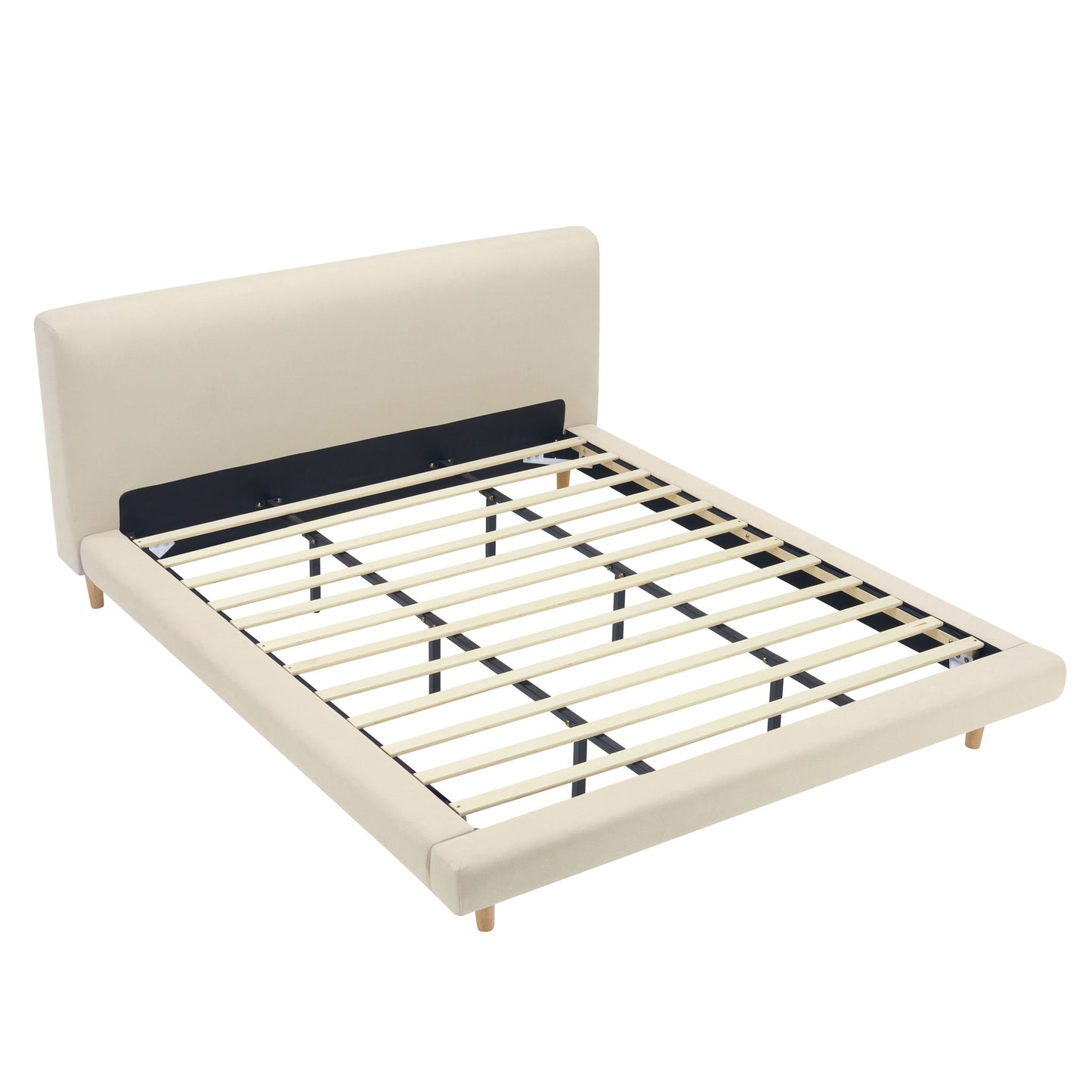 Chunky - California King Bed Frame - Beige