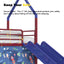 Jack - House Loft Bed With Slide And Curtain Set