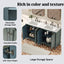Vintage Double Sink Bathroom Vanity Set With Ceramic Sinks