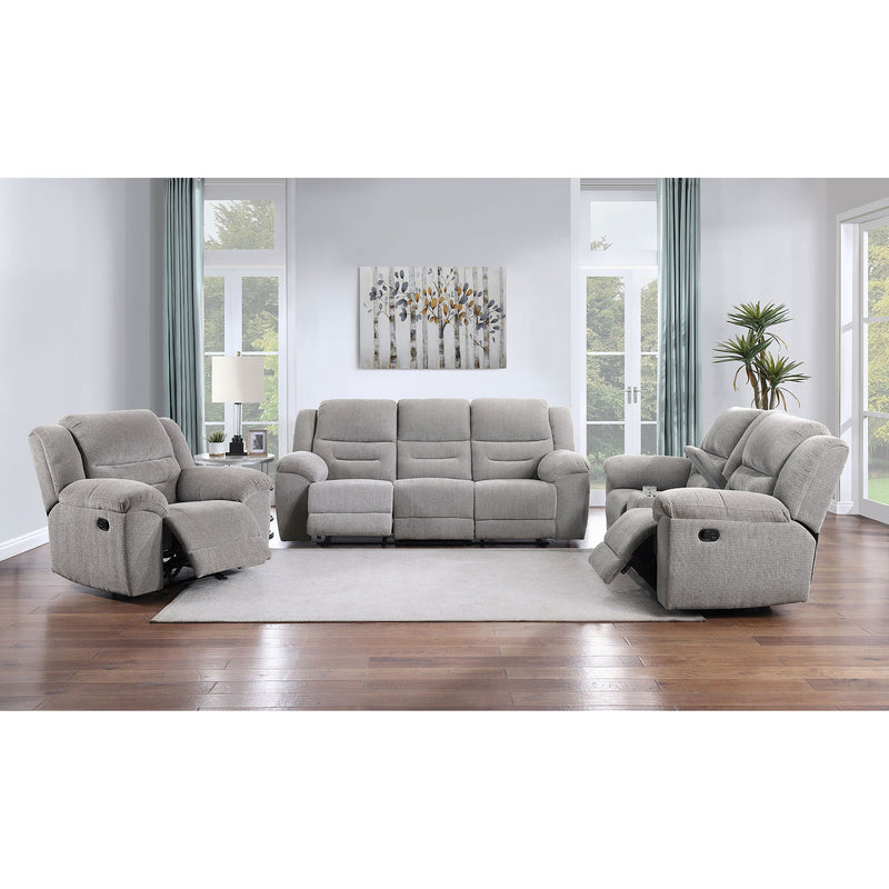 Sebring - Reclining Sofa With Manual Recline - Gray
