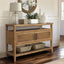 Naomi - 2 Door Storage Console Table With Ample Shelving - Natural