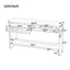Fluted Console Table With Semi Circular Drawers - Natural