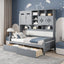 Daybed With All-In-One Cabinet And Shelf