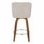 Henry - Contemporary Fixed Height Counter Stool With Swivel With Round Footrest (Set of 2)