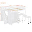 Loft Bed With Stairs, Bookshelf, Drawers, Desk & Wardrobe, Space Saving Multifunctional Furniture