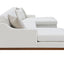 Valiant - Chenille Sectional Sofa With 4 Pillows - Ivory