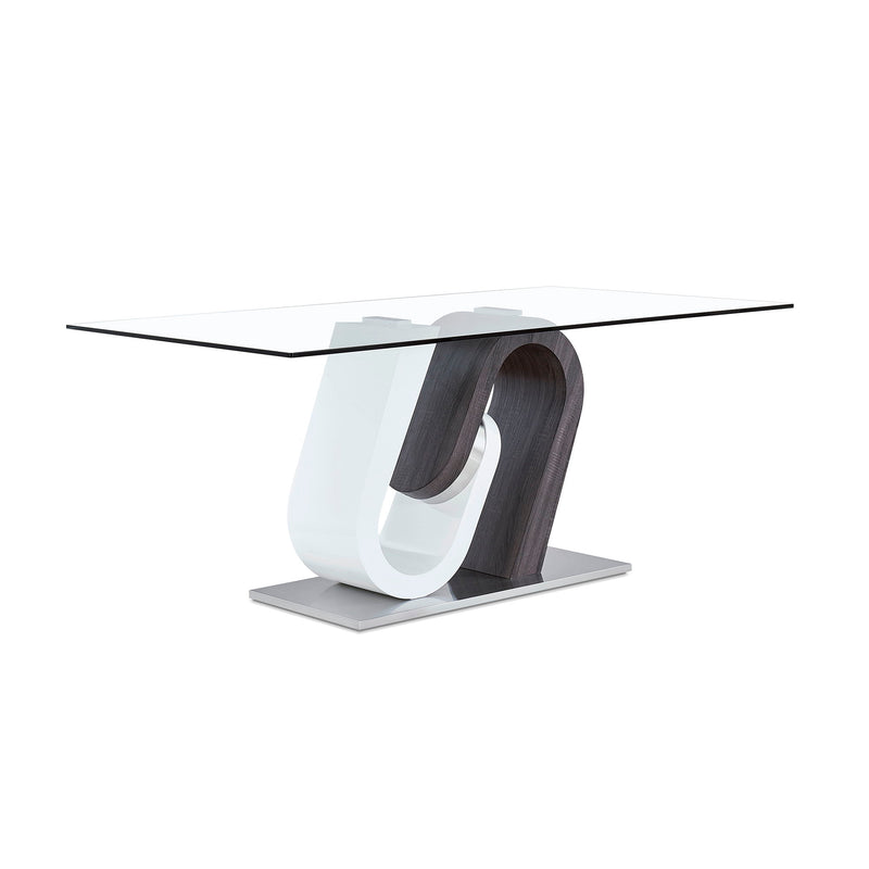 Anne - Dining Table - White / Gray