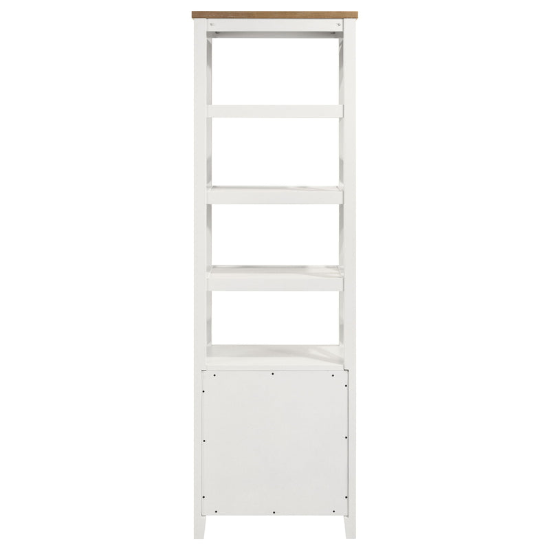 Delaney - 4 Shelf Bookcase With Top Storage Tower - White