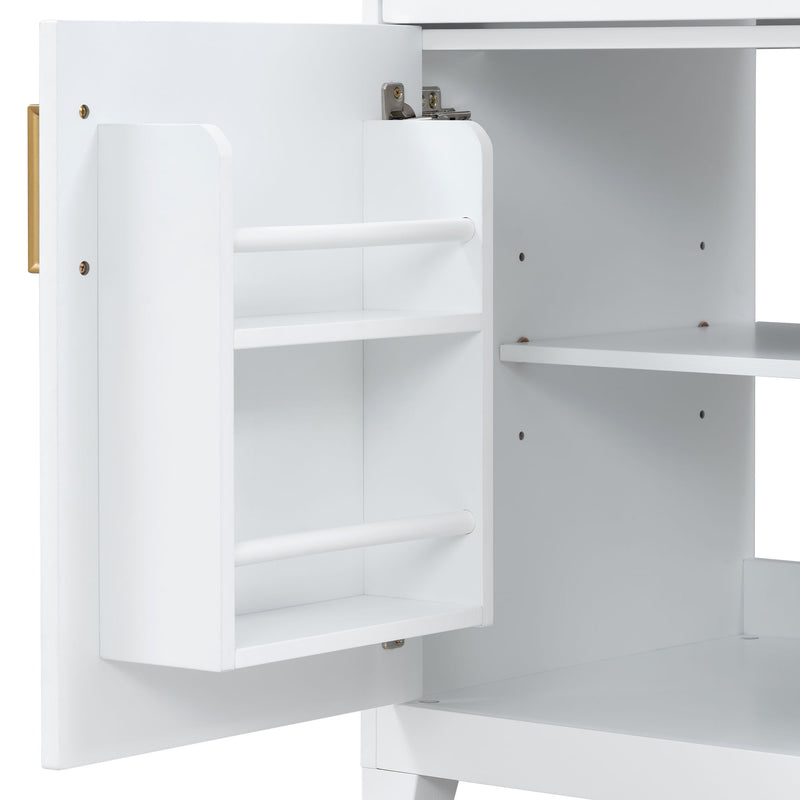 Bathroom Vanity With Sink Top, Adjustable Shelf, Door Organizers