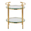 Rhonda - Contemporary / Glam Side Table - Gold / Clear
