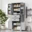 Multi Functional Storage Cabinet With Adjustable Shelves, 2 Drawers, Door Shelves