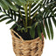 24" Tall, Artificial Plant, Palm, Indoor, Faux, Fake, Table, Floor, Greenery, Potted, Real Touch, Decorative - Green / Beige