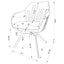 Upholstered Dining Chairs (Set of 2) Retro Bucket Seat - Blue