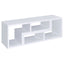 Convertable L-Shaped Bookcase With Open Shelves - White