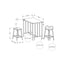 3 Pieces Dining Set, Counter Height, Rectangular, Small, Contemporary & Modern