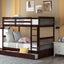 Bunk Bed With Ladders And 2 Storage Drawers