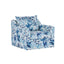 Sylvie - 2 Piece Living Room Set (Sofa & Swivel Chair) - Blue And White Print
