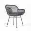 Outdoor Rattan Accent Chair With Metal Legs