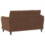 Dania - 2 Piece Upholstered Crescent Arm Sofa Set - Rust