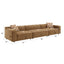Modular Sofa Set With 2 Matching Toss Pillows - Chocolate