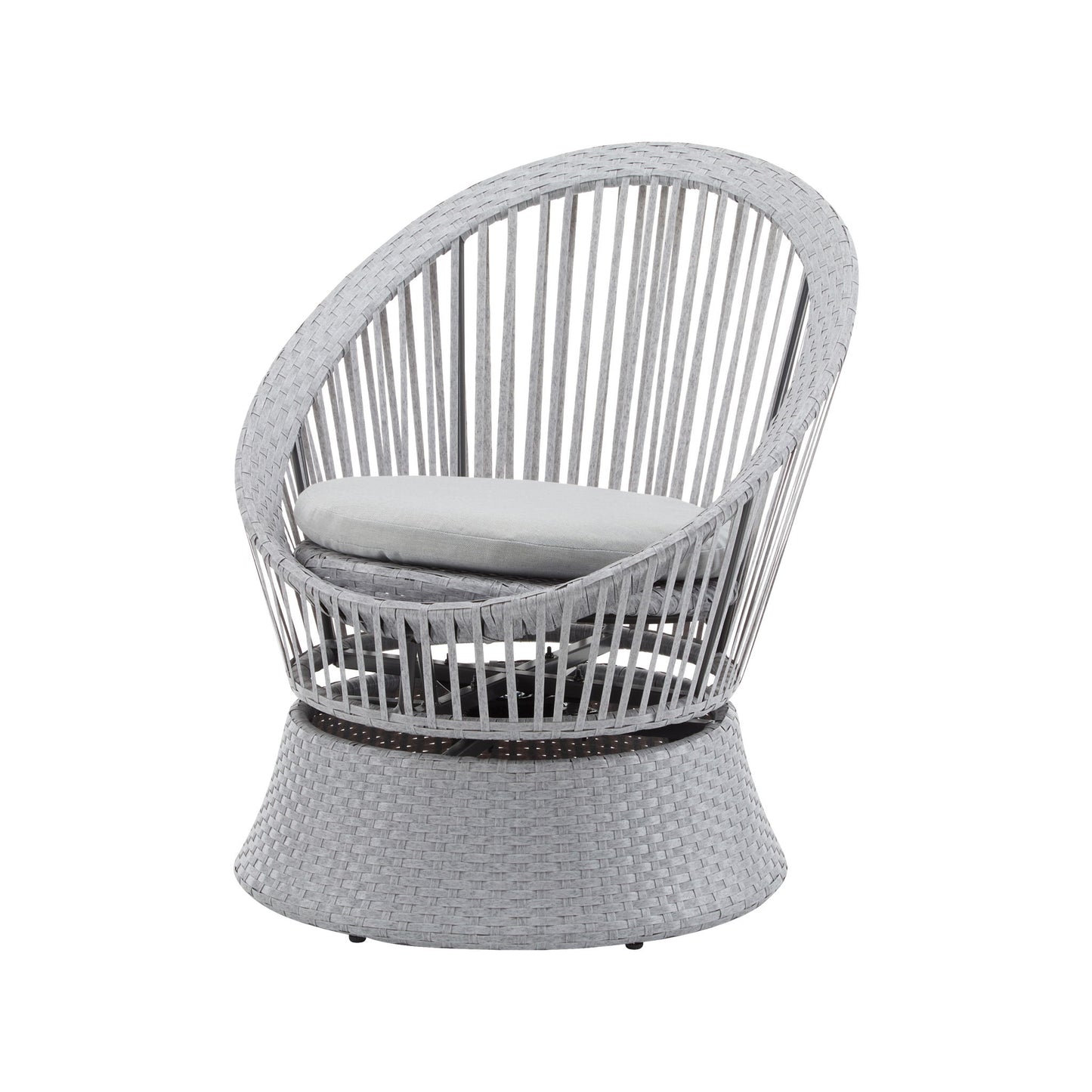 Modern Swivel Wicker Lounge Chair With Round Design