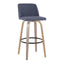 Toriano - Fixed Height Contemporary Barstool With Swivel With Round Footrest (Set of 2)