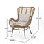 Modern Aesthetic Outdoor Rattan Accent Chair With Metal Legs