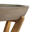 Yukon - Contemporary Side Table With Lightweight Concrete Top And Acacia Wood Frame - Gray
