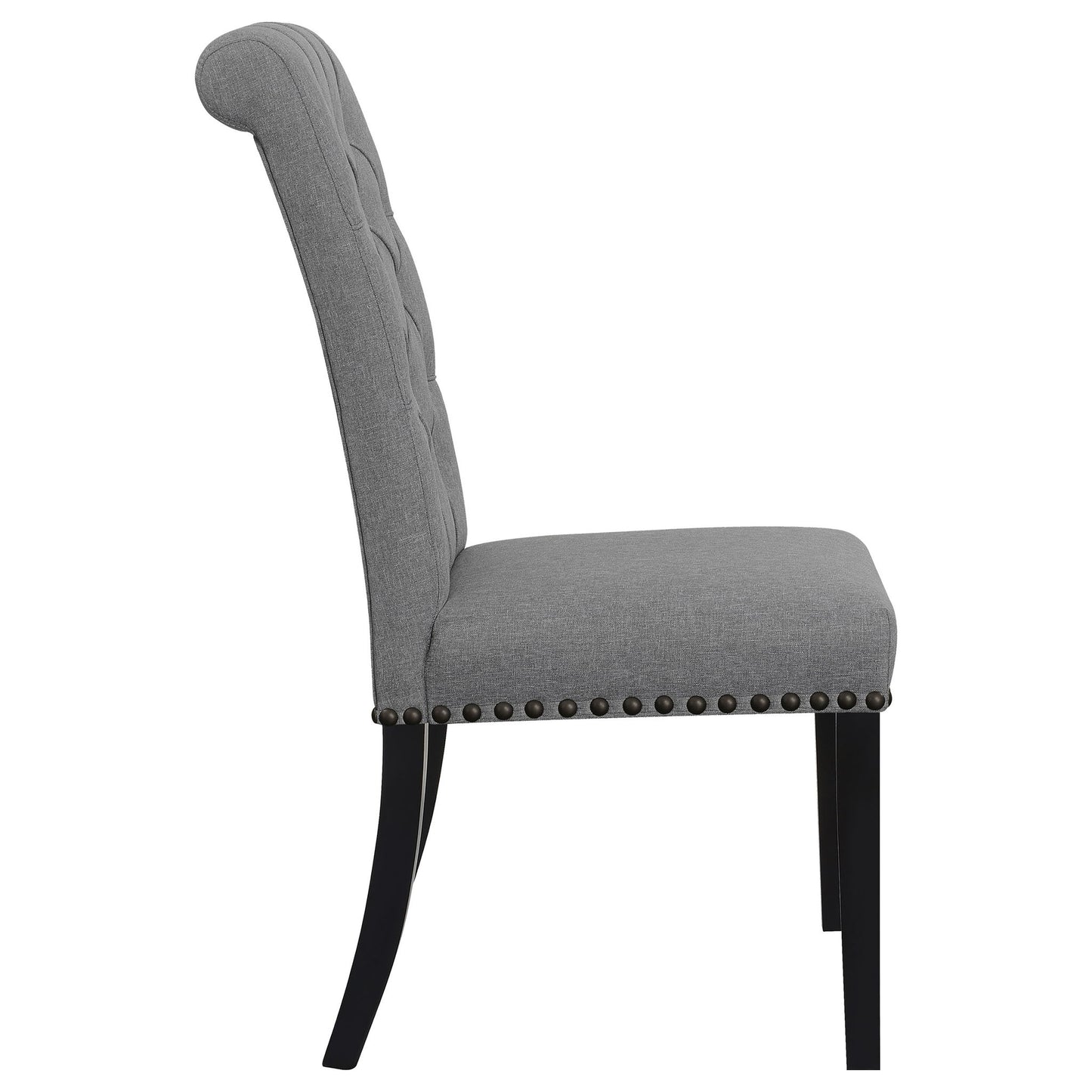 Tufted Rolled Backrest Side Chairs (Set of 2)