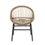 Outdoor Accent Chair With Curved Back And Basket Frame, (Set of 2) - Light Brown / Beige
