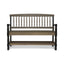 Slatted Bench With Built In Shelf