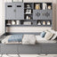 Daybed With All-In-One Cabinet And Shelf
