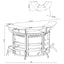 Elaina - 3 Piece Curved Freestanding Home Bar - Black
