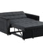 Maeve - Convertible Sleeper Loveseat With Tufting and Side Pocket - Black