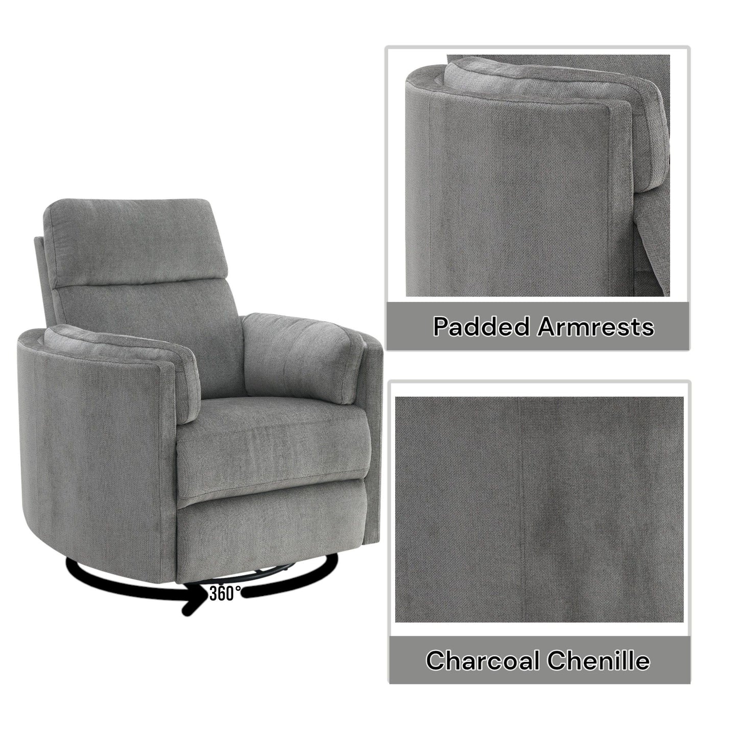 Sagen - Glider Recliner With Swivel