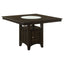 Tolland - Counter Height Dining Table With Storage Pedestal - Cappuccino