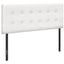 Full Size Headboard Only Upholstered Leather Look - White