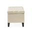 Button Tufted Diamond Stitch Storage Ottoman - Beige