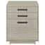 Loomis - 3 Drawer Home Office File Cabinet - White / Gray