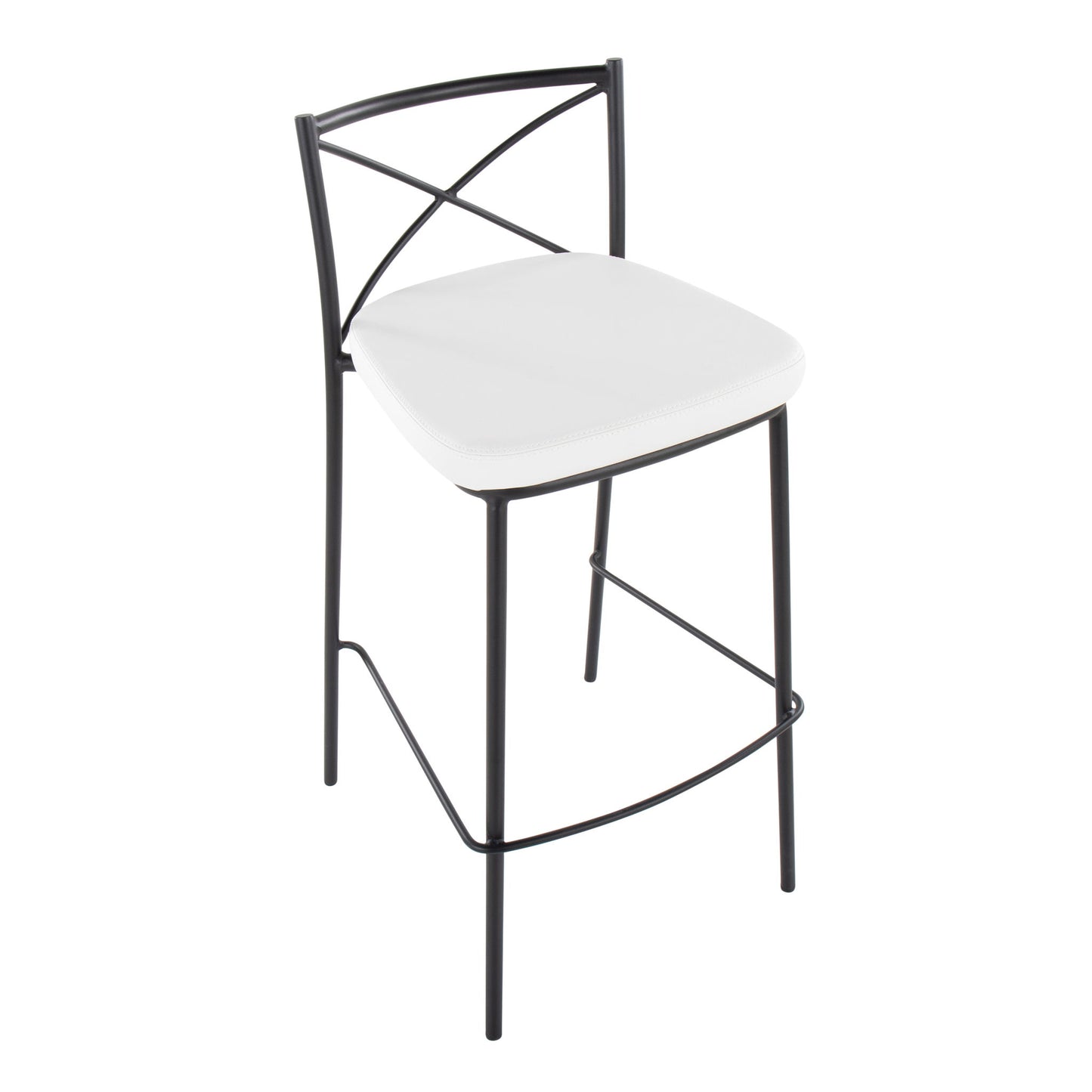 Modern Charlotte - Contemporary Fixed Height Barstool (Set of 2)