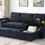 Ashlyn II - 84"W Woven Fabric Reversible Sleeper Sectional Sofa with Storage Chaise