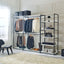 Fiona - Freestanding 3 Tower System Walk-In Closet With 7 Shelf - White