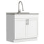 Modern Shaker All-In-One Laundry Utility Sink And Cabinet With Pull-Out Faucet