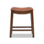 Barlow - Backless Saddle Counter Stool - Brown