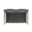 Hampton - Outdoor Wood And Wicker Loveseat - Gray