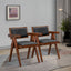 Athena - Dining Chair (Set of 2) - Black / Brown