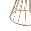 Hollow - Edge Retro Art Pine Side Table With Antique And Natural Color, Iron And Pine Construction - Antique Gold / Natural