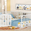 Metal Floor Bed Frame With Fence And Door