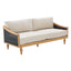 3 Seater Sofa With Rattan Armrests