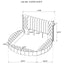 Santiago - Upholstered Round Storage Bed With Built In Charging Ports